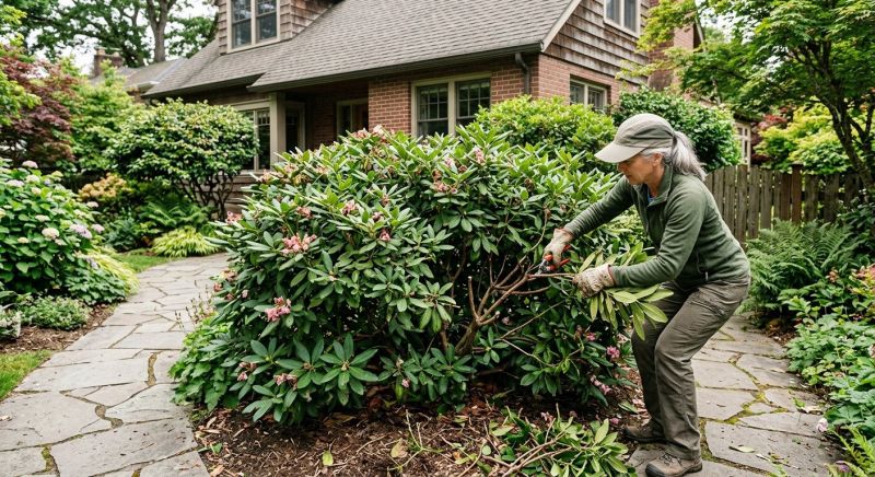 Rhododendron Pruning in Rockwall, TX