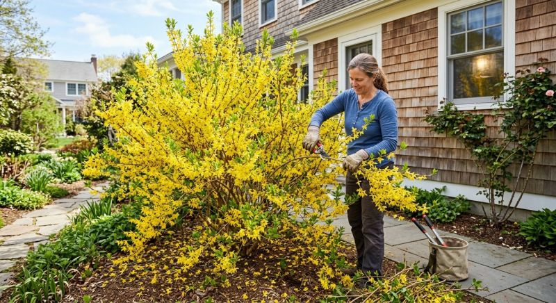 Forsythia Pruning in Aiken, SC