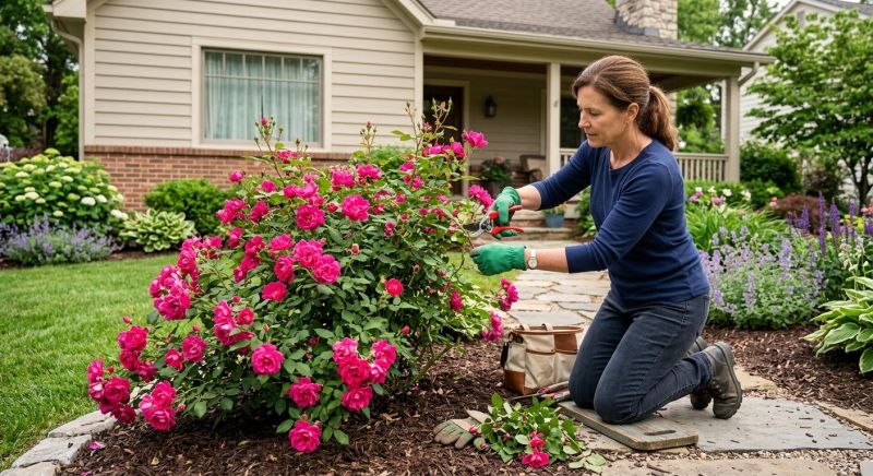 Knockout Roses Pruning in Rockwall, TX